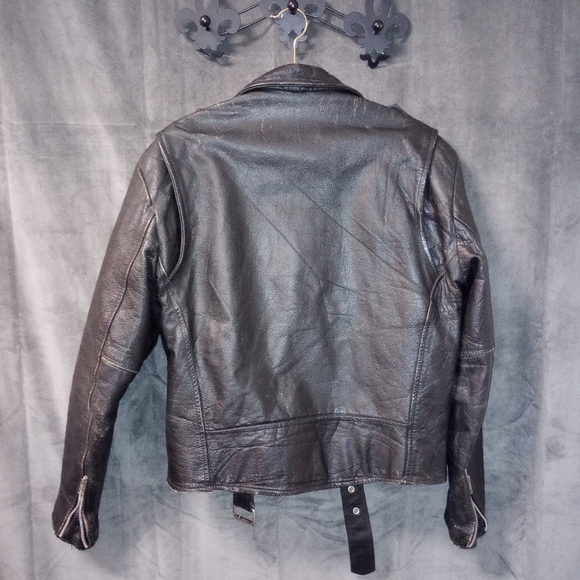 Vintage Wilson's Leather Motorcycle Jacket Size Medium - Picture 8 of 10